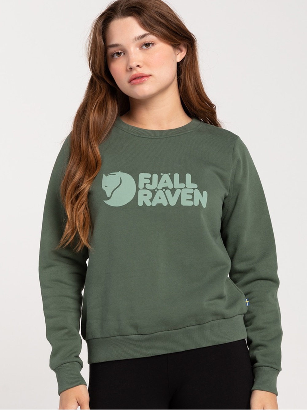 Fjallraven Green Logo Crewneck Sweatshirt